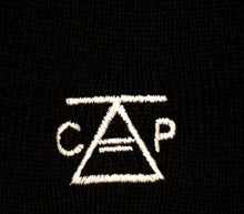 Load image into Gallery viewer, Stacked Controlled Actions = Power Beanie (Black, Side Embroider, Front Logo)