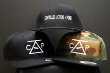 Load image into Gallery viewer, Contolled Actions = Power Black Snapback