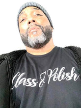 Load image into Gallery viewer, Class & Polish Signature Script Unisex T-Shirt (Black)