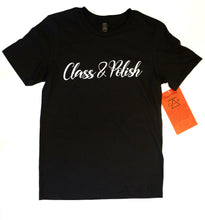 Load image into Gallery viewer, Class &amp; Polish Signature Script Black T-Shirts
