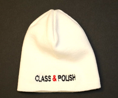 Class & Polish Beanie White