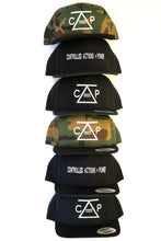 Load image into Gallery viewer, Controlled Actions = Power Double Logo Snapback (Camo) 
