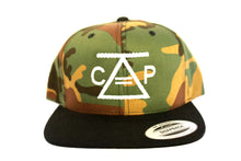 Load image into Gallery viewer, Controlled Actions = Power Double Logo Snapback (Camo)
